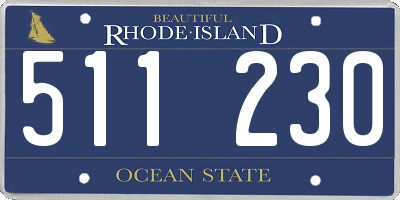 RI license plate 511230