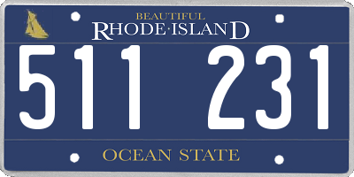 RI license plate 511231