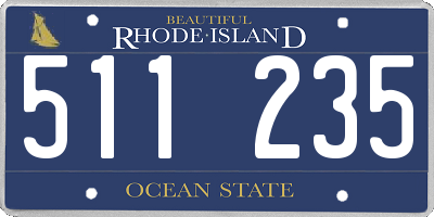 RI license plate 511235