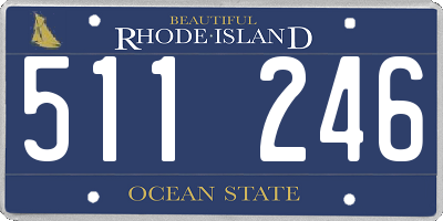 RI license plate 511246