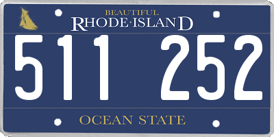 RI license plate 511252