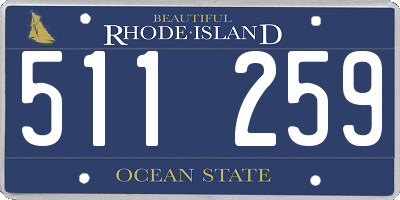 RI license plate 511259