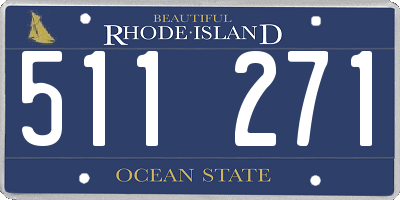RI license plate 511271