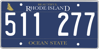 RI license plate 511277