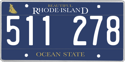 RI license plate 511278