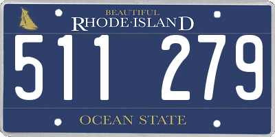 RI license plate 511279