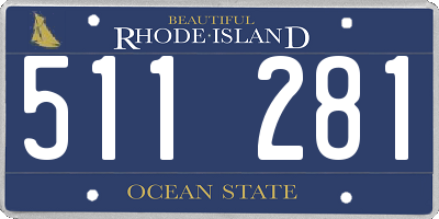 RI license plate 511281