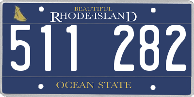 RI license plate 511282