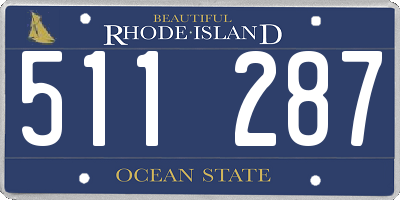 RI license plate 511287