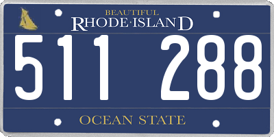 RI license plate 511288