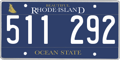 RI license plate 511292