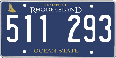 RI license plate 511293