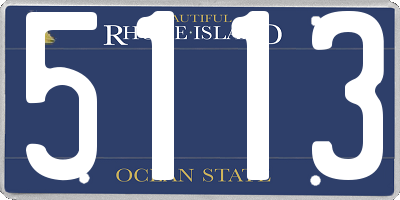 RI license plate 5113