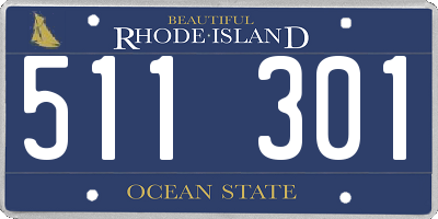 RI license plate 511301