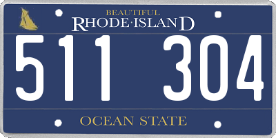 RI license plate 511304