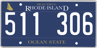 RI license plate 511306