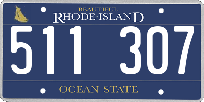 RI license plate 511307