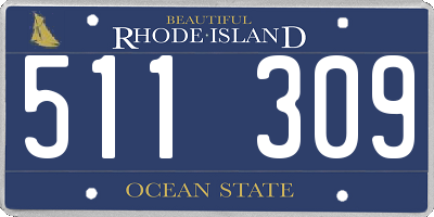 RI license plate 511309