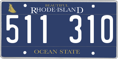 RI license plate 511310