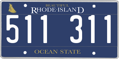 RI license plate 511311