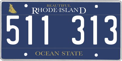 RI license plate 511313