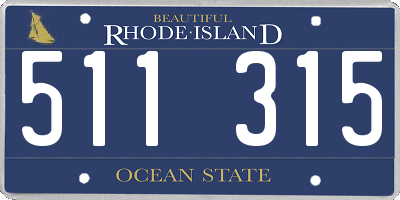 RI license plate 511315