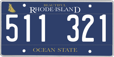 RI license plate 511321