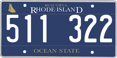 RI license plate 511322