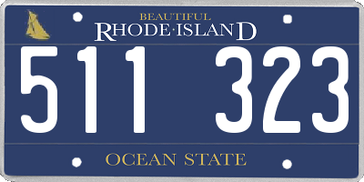 RI license plate 511323