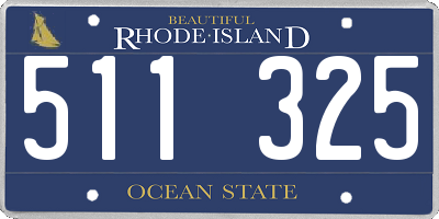 RI license plate 511325