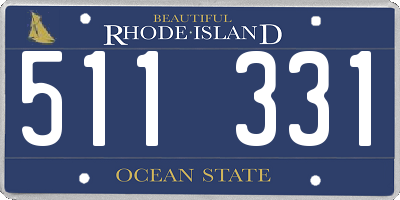 RI license plate 511331