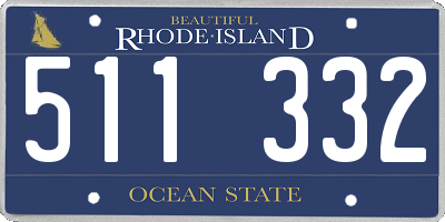 RI license plate 511332