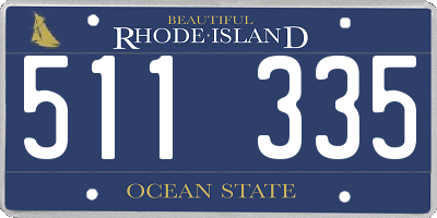 RI license plate 511335