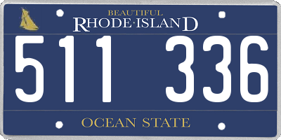 RI license plate 511336