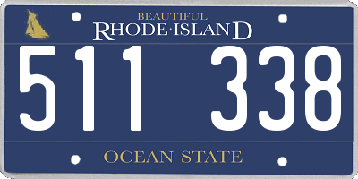 RI license plate 511338