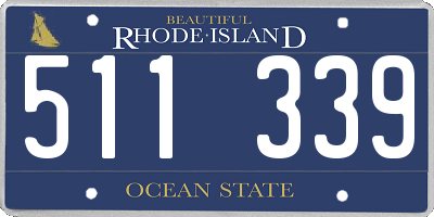 RI license plate 511339