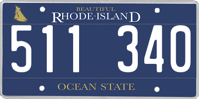 RI license plate 511340
