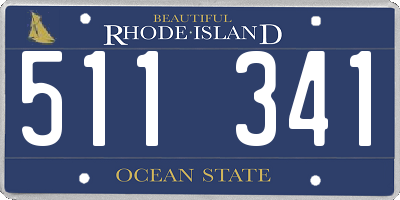 RI license plate 511341