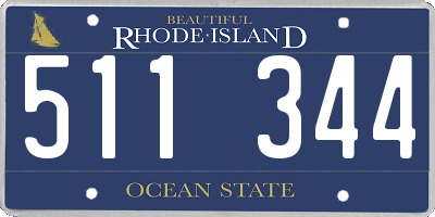 RI license plate 511344