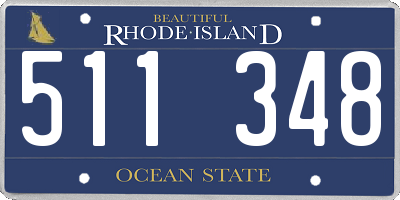 RI license plate 511348