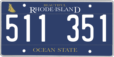 RI license plate 511351