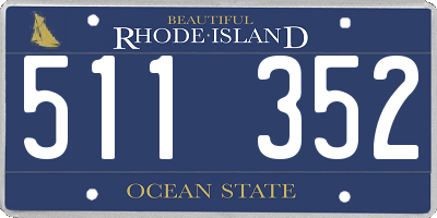 RI license plate 511352