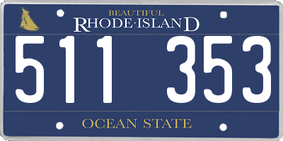 RI license plate 511353