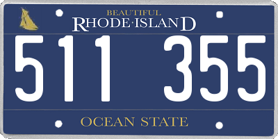 RI license plate 511355