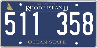 RI license plate 511358
