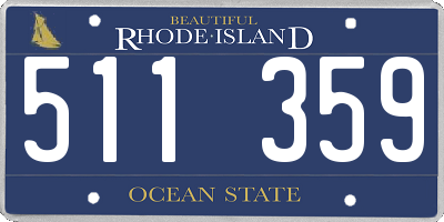 RI license plate 511359