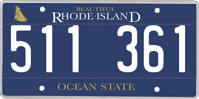RI license plate 511361
