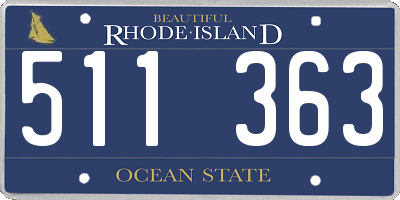 RI license plate 511363
