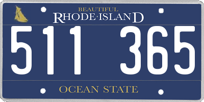 RI license plate 511365