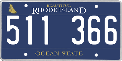 RI license plate 511366